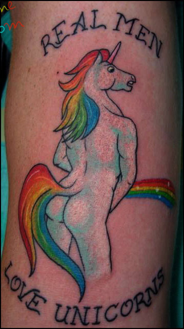 good times bad times tattoo. unicorn tattoos. gt;unicorn